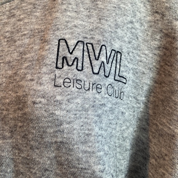 Madewell MWL Betterterry Leisure Club Gray Crewneck Sweatshirt - Picture 4 of 5